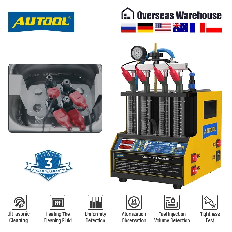 Fuel Injector Cleaner - ﻿ AUTOOL Testador e Limpador de