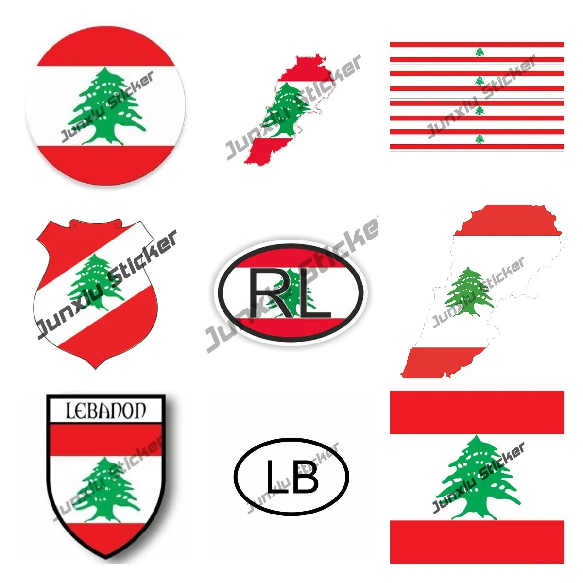 Car Accessories Lebanon - Líbano decalque acessórios do carro mapa